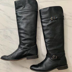 Black Frye Leather Boots
